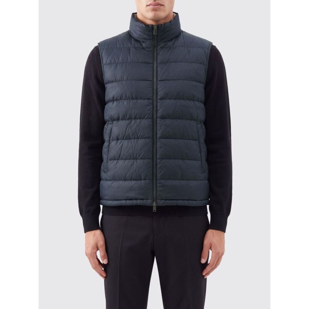 Herno Men Herno Quilted Nylon Padded Gilet With High Neck And Zip Closure